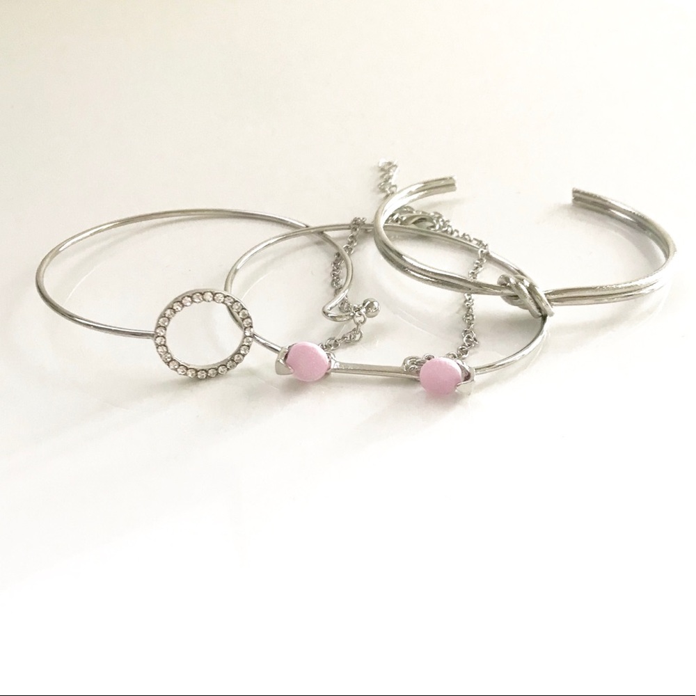 4 Pc Gold / Silver Fashion Bracelet Set Jewelry - Picture 6 of 6